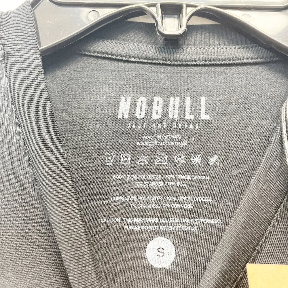 NoBull Kid's Unisex‎ Black Stretchy Training Athletic Casual Shirt Size Small